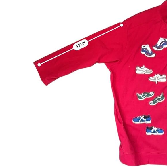 Vintage Embroidered Sneakers Sweatshirt Jacket Full Zip Bechamel Size XL - Picture 7 of 8